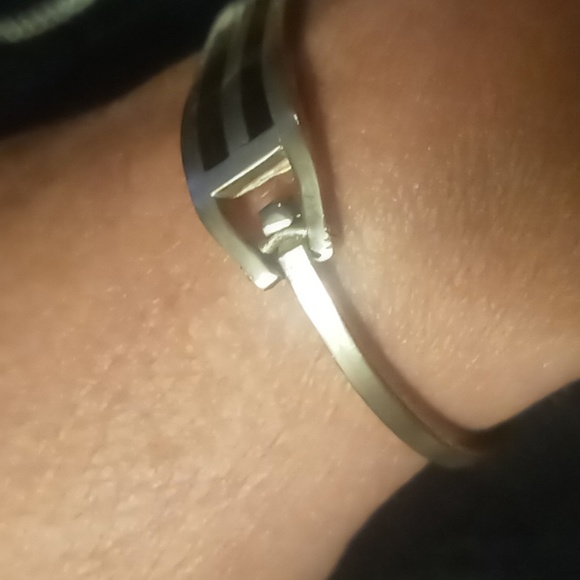 Taxco mexico sterling silver & black onyx size 7 hinged . Stamped - Picture 2 of 8